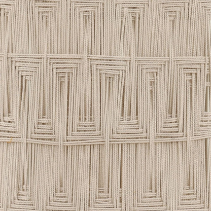 White Jute Rope and Steel Light 22 in Wide