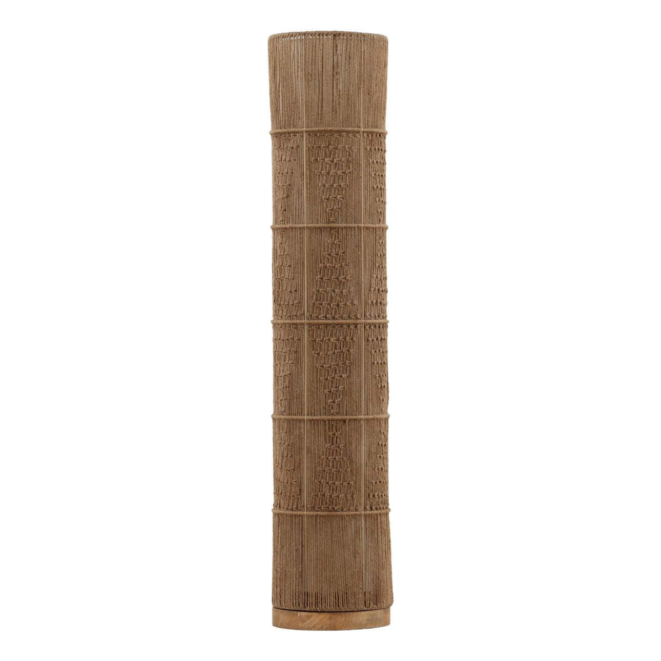 Natural Jute Rope and Steel Lamp 12 in Wide