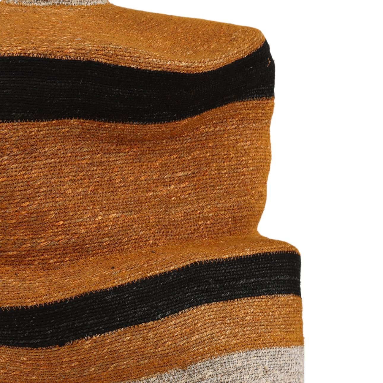 Natural, Ginger and Black Natural Seagrass Light 18 in Wide