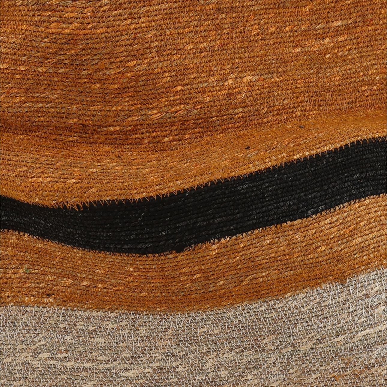 Natural, Ginger and Black Natural Seagrass Light 18 in Wide
