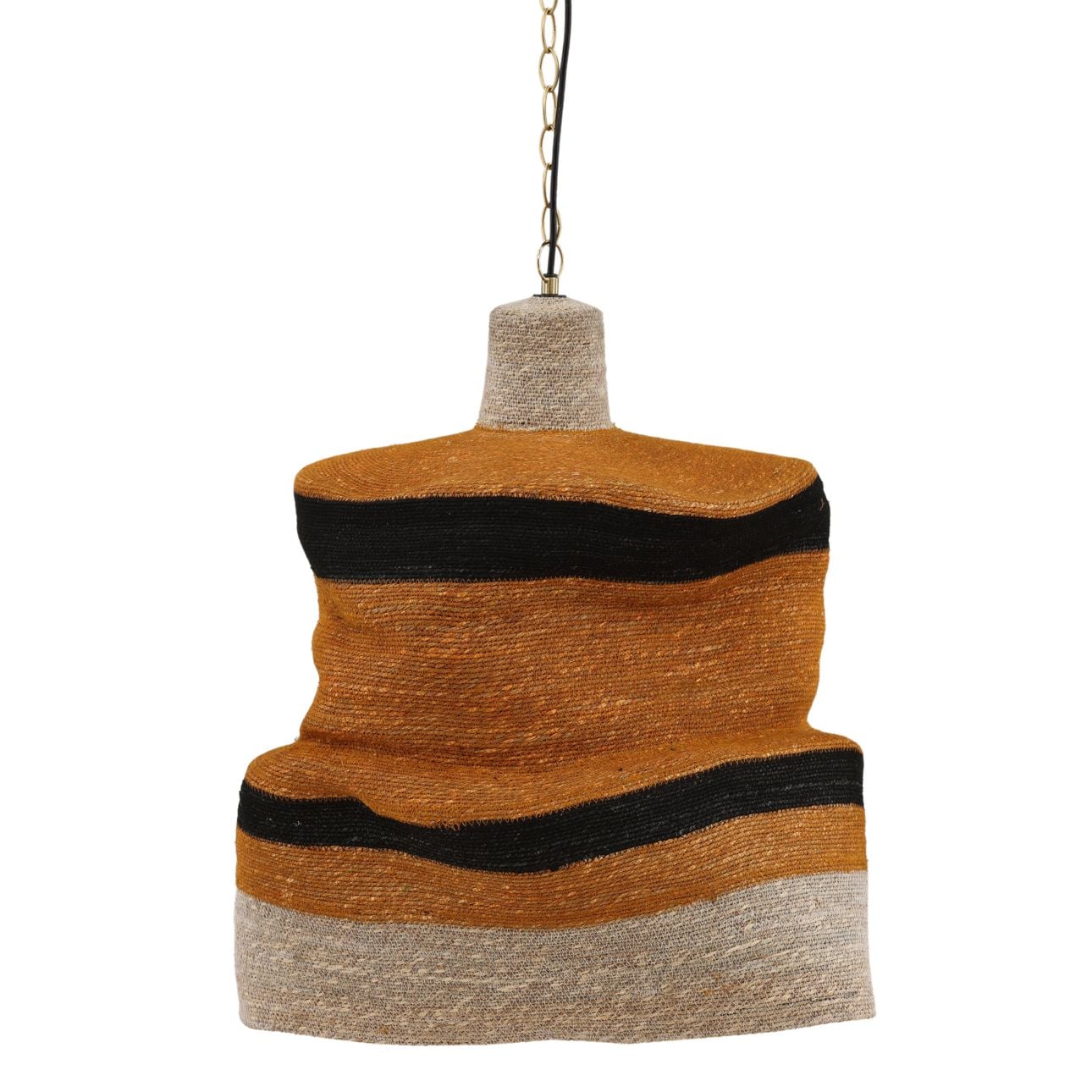 Natural, Ginger and Black Natural Seagrass Light 18 in Wide