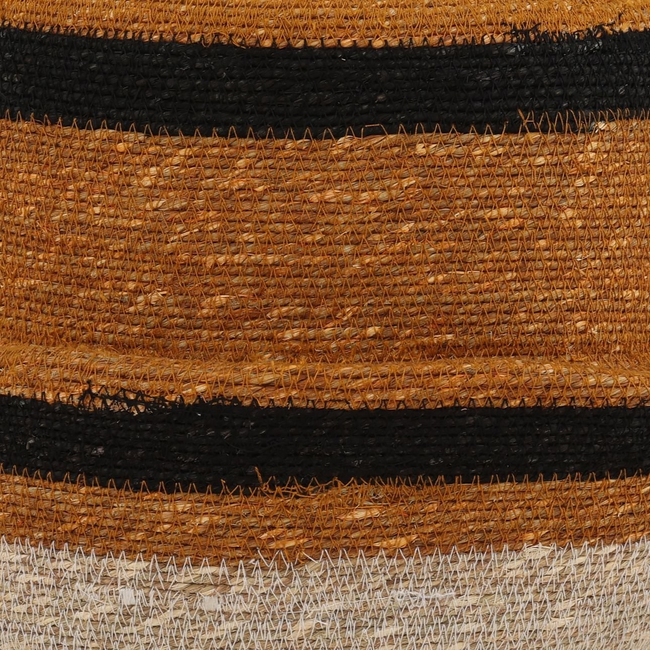 Natural, Ginger and Black Natural Seagrass Light 18 in Wide