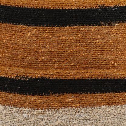 Natural, Ginger and Black Natural Seagrass Light 18 in Wide