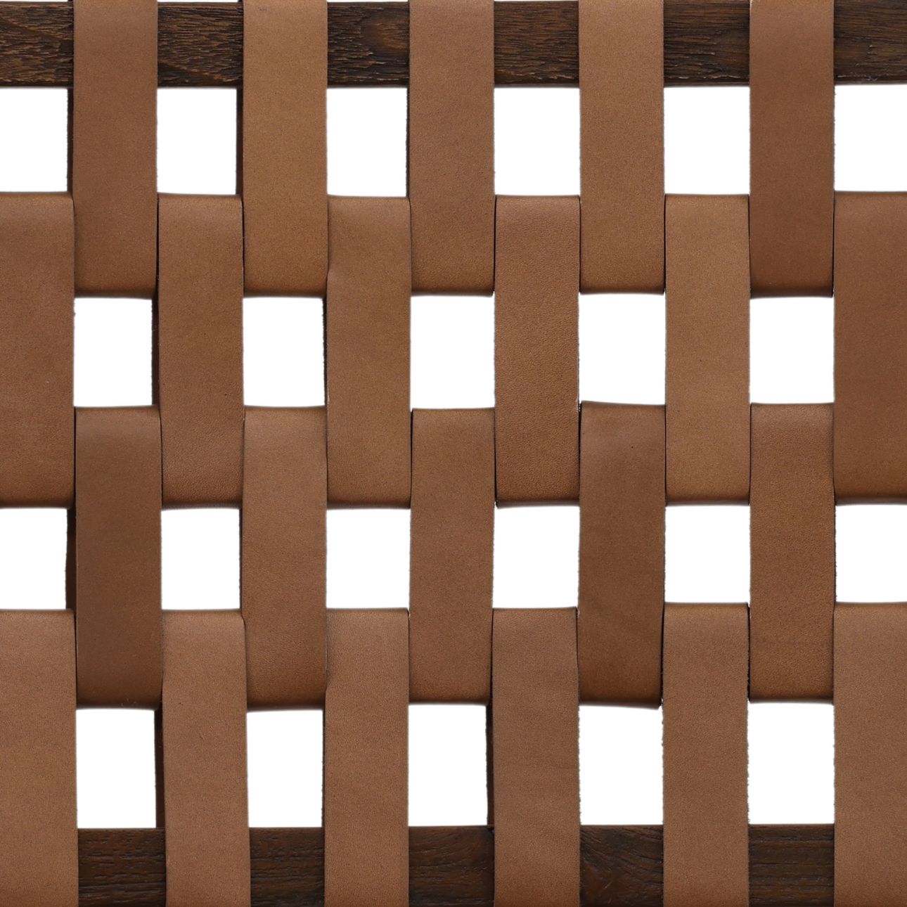 Brown Geniune Leather and Teak Wood Chair 20 in Wide