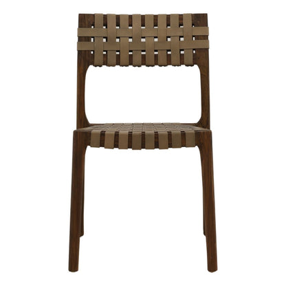 Green Genuine Leather and Teak Wood Chair 20 in Wide