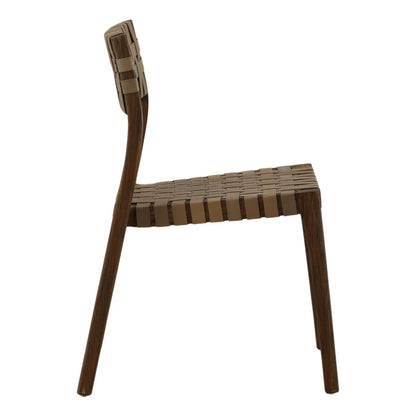 Green Genuine Leather and Teak Wood Chair 20 in Wide