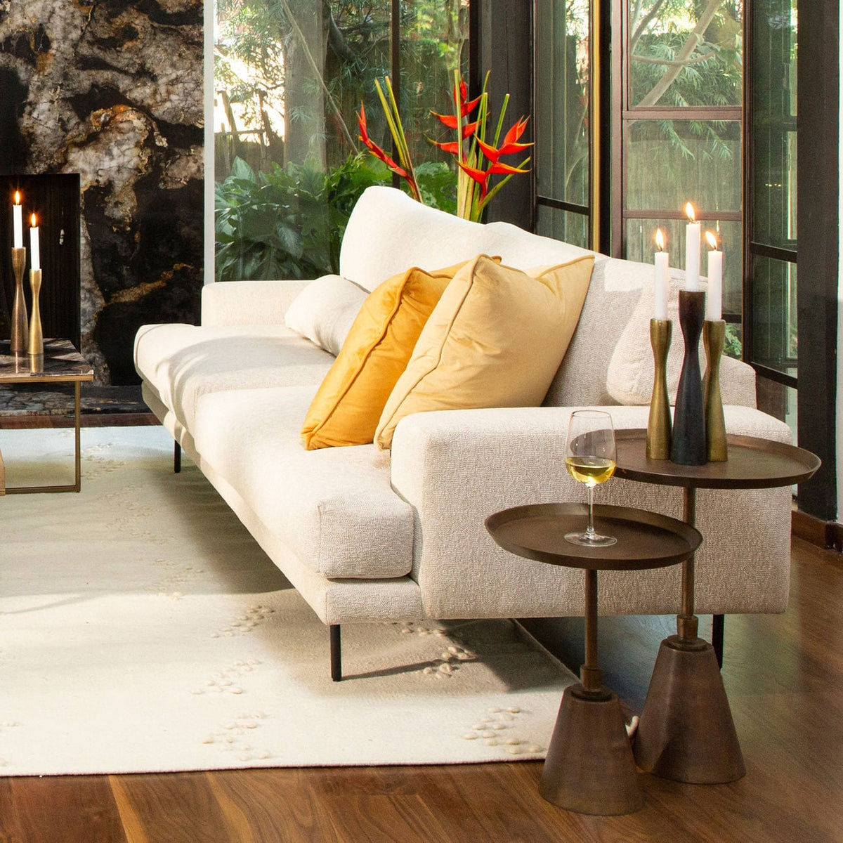 Refined Cast Aluminum Side Table