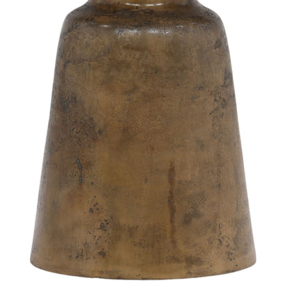 Antique Brass Finish Cast Aluminum Table 31.5 in Wide
