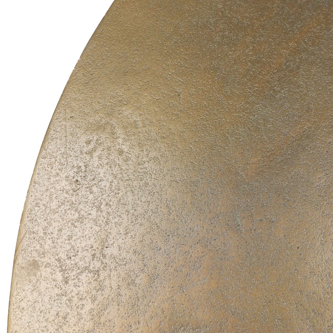 Antique Brass Finish Cast Aluminum Table 31.5 in Wide
