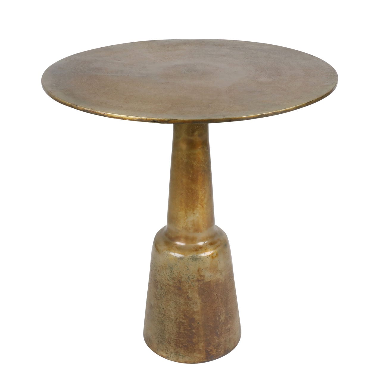 Antique Brass Cast Aluminum Table 32 in Wide