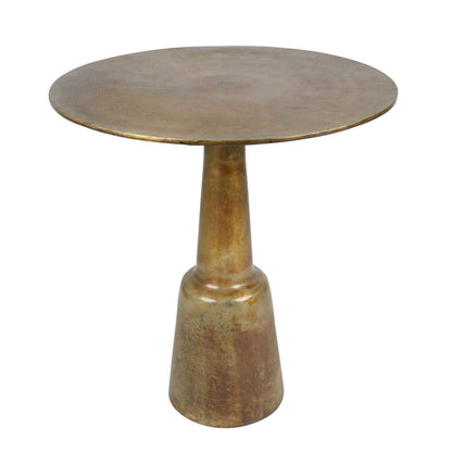 Antique Brass Cast Aluminum Table 32 in Wide