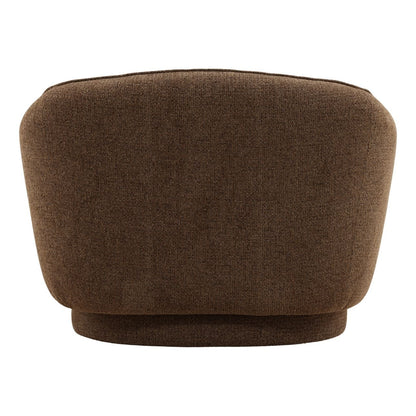 Milan Chocolate Woven Chenille Fabric Chair 43.5 in Wide