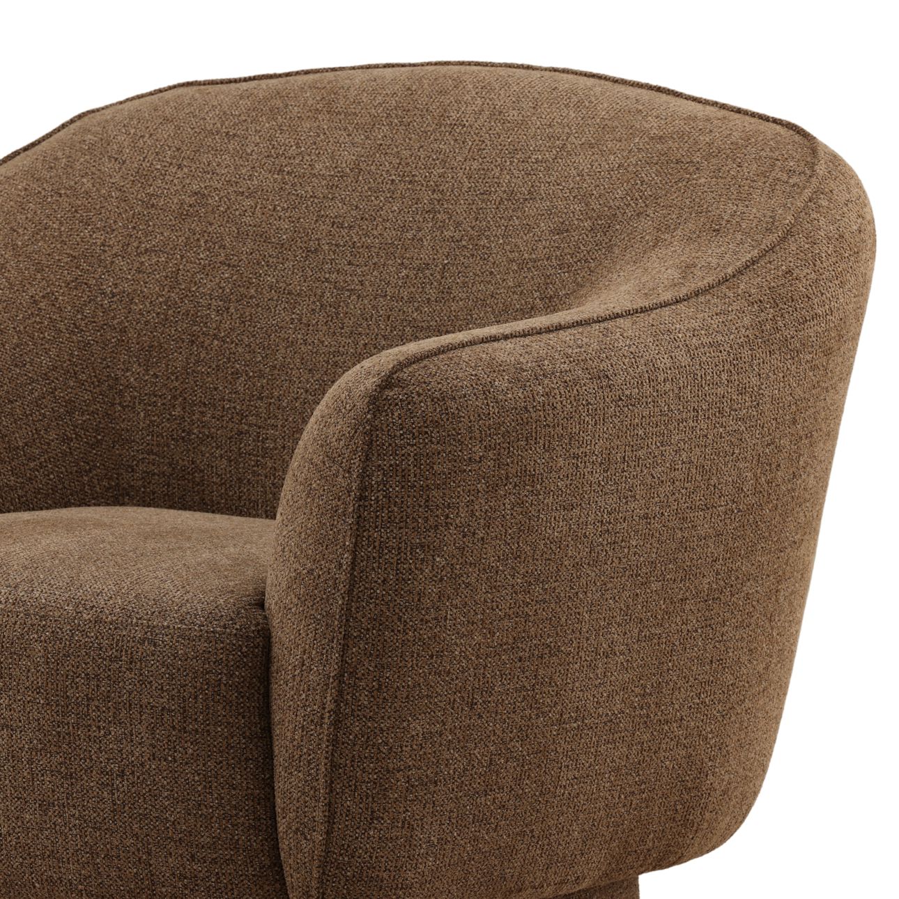 Milan Chocolate Woven Chenille Fabric Chair 43.5 in Wide