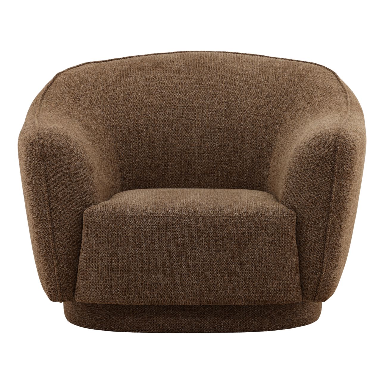 Milan Chocolate Woven Chenille Fabric Chair 43.5 in Wide