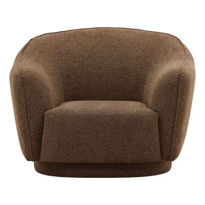 Milan Chocolate Woven Chenille Fabric Chair 43.5 in Wide