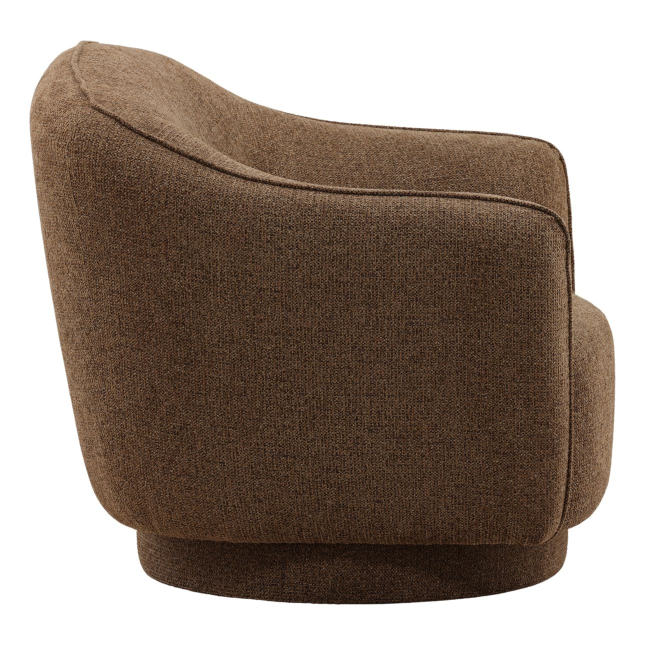 Milan Chocolate Woven Chenille Fabric Chair 43.5 in Wide