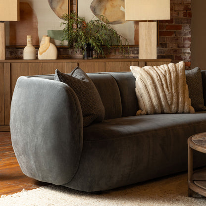 Elevated Velvet Fabric Sofa