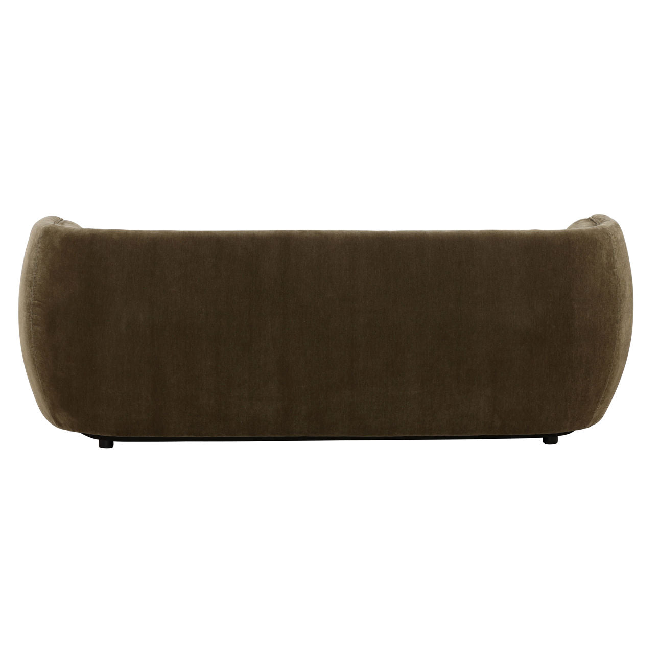 Olive Velvet Fabric Sofa 85.5 in Wide