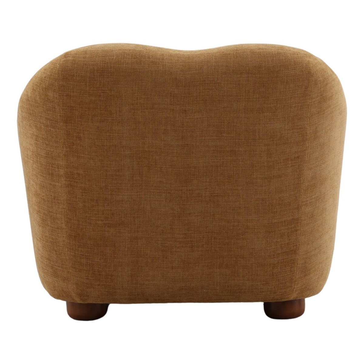 Crafted Two-Tone Basketweave Fabric and Rubber Wood Sofa