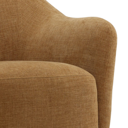 Crafted Two-Tone Basketweave Fabric and Rubber Wood Sofa