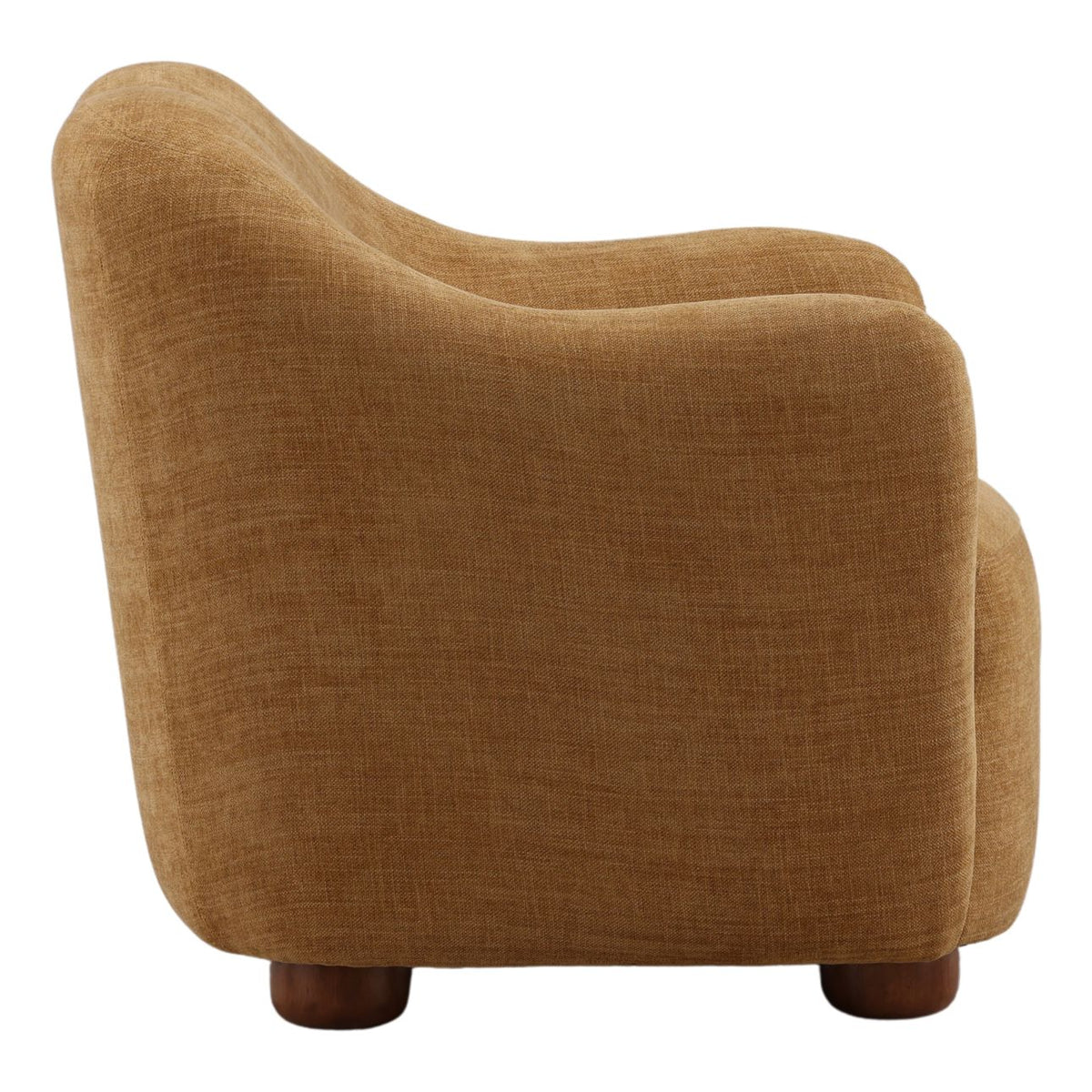 Crafted Two-Tone Basketweave Fabric and Rubber Wood Sofa