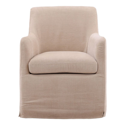 Crafted Chenille Fabric Dining Chair