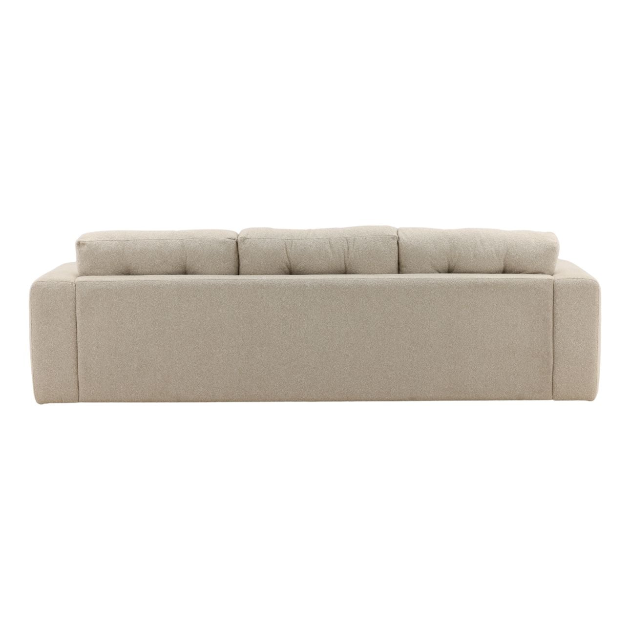 Vista Oatmeal Boucle Fabric Sofa 106 in Wide