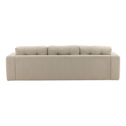 Vista Oatmeal Boucle Fabric Sofa 106 in Wide