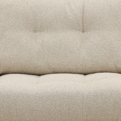 Vista Oatmeal Boucle Fabric Sofa 106 in Wide