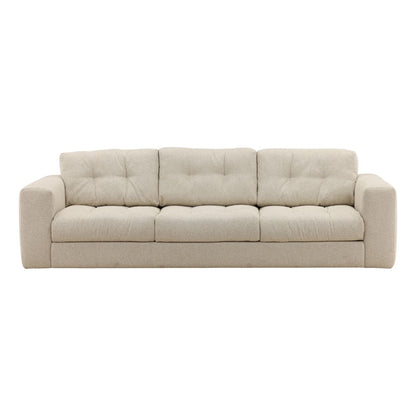 Vista Oatmeal Boucle Fabric Sofa 106 in Wide