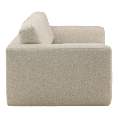 Vista Oatmeal Boucle Fabric Sofa 106 in Wide