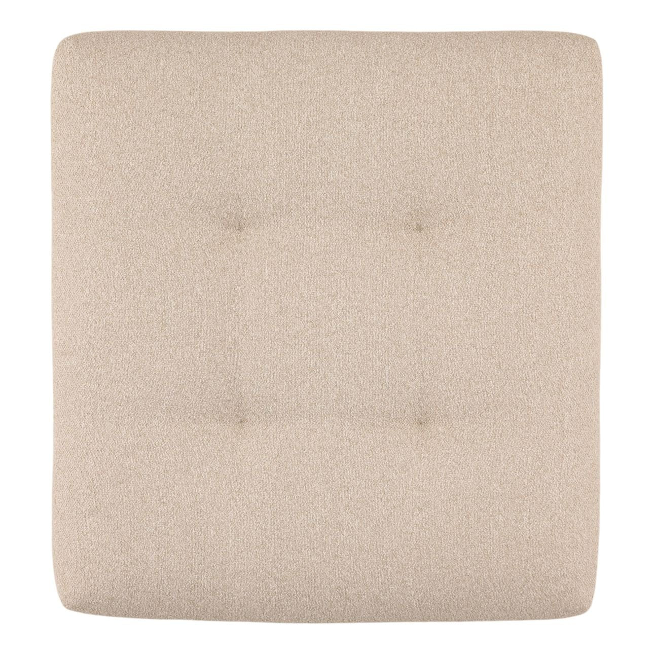 Vista Oatmeal Boucle Fabric Ottoman 39 in Wide