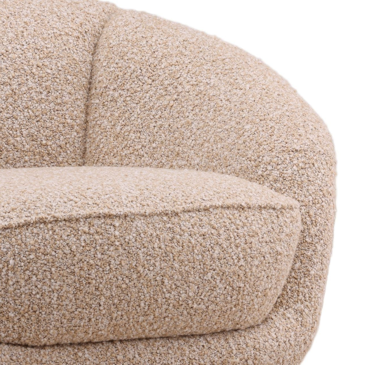 Heritage Boucle Yarn Fabric and Ash Wood Veneer Home Accent