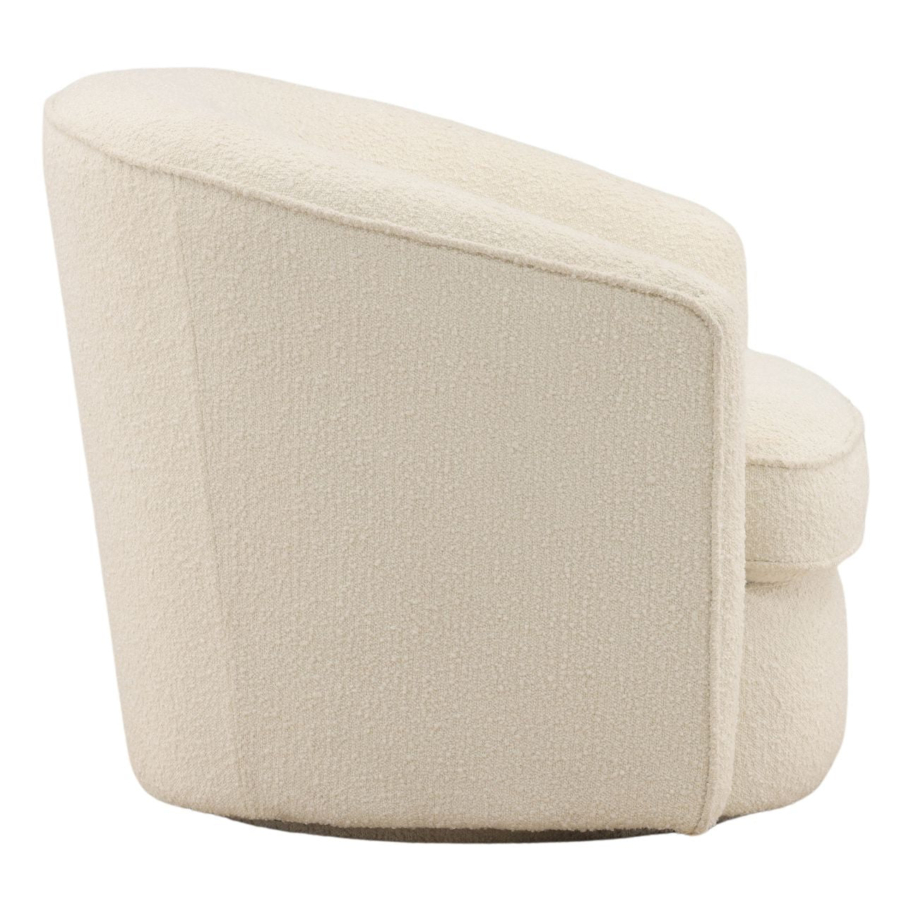Cream Boucle Fabric Chair 33 in Wide