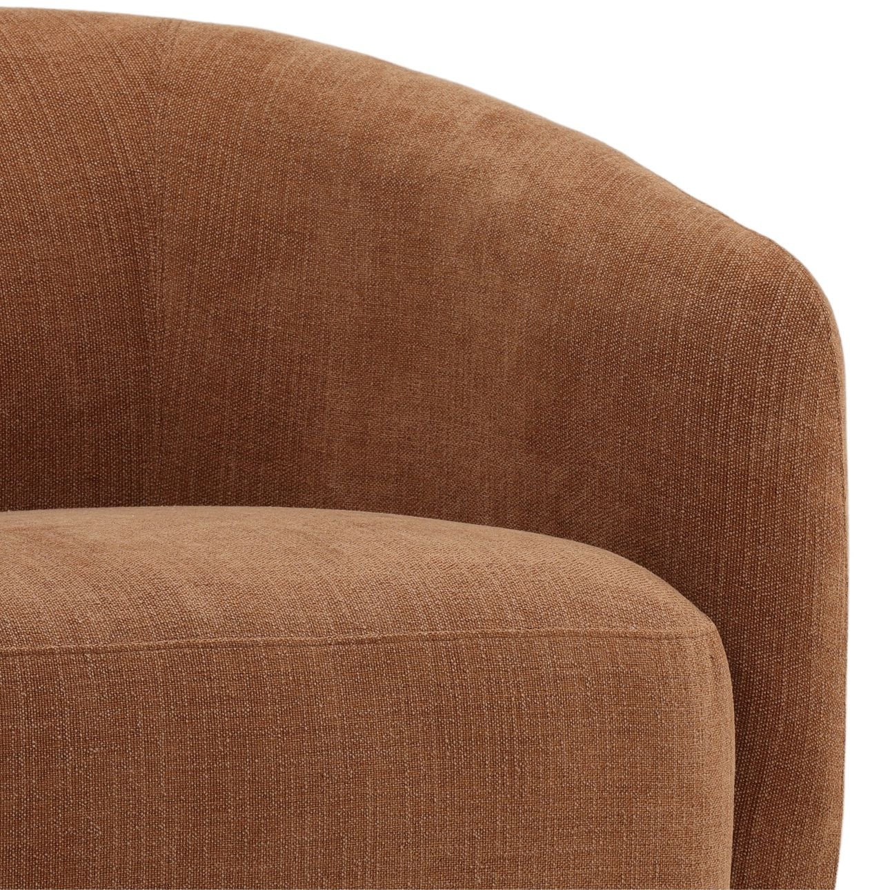Rust and Walnut Basketweave Fabric and Rubber Wood Chair 34 in Wide