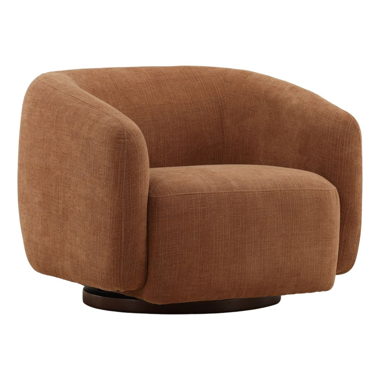 Rust and Walnut Basketweave Fabric and Rubber Wood Chair 34 in Wide