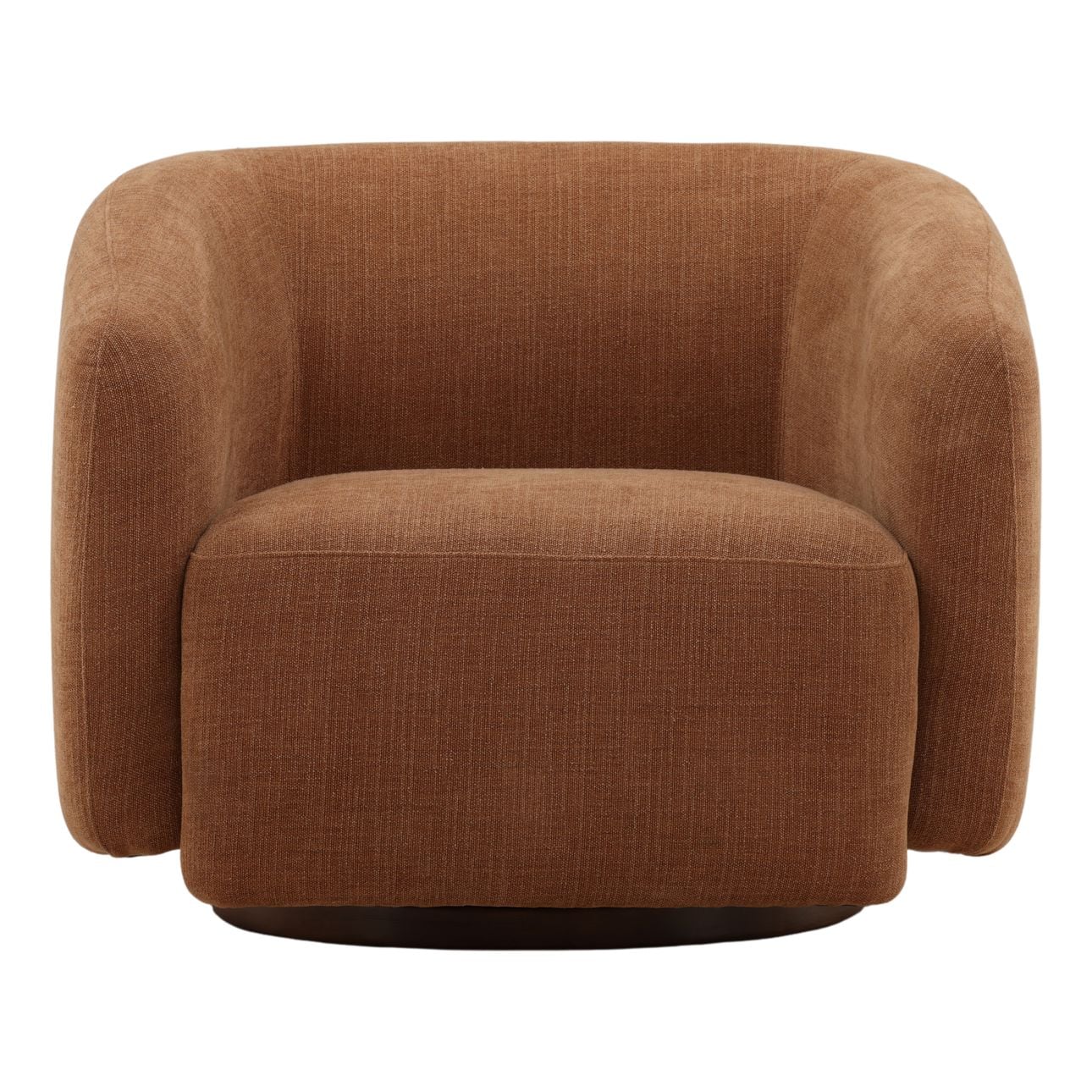 Rust and Walnut Basketweave Fabric and Rubber Wood Chair 34 in Wide