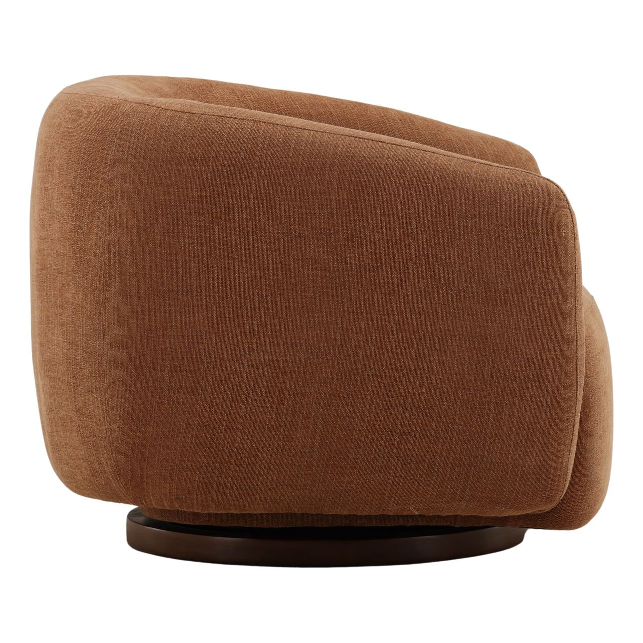 Rust and Walnut Basketweave Fabric and Rubber Wood Chair 34 in Wide
