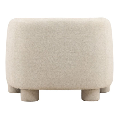 Oatmeal Chenille Fabric Chair 37.5 in Wide