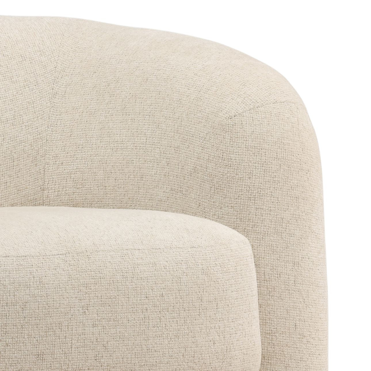 Oatmeal Chenille Fabric Chair 37.5 in Wide