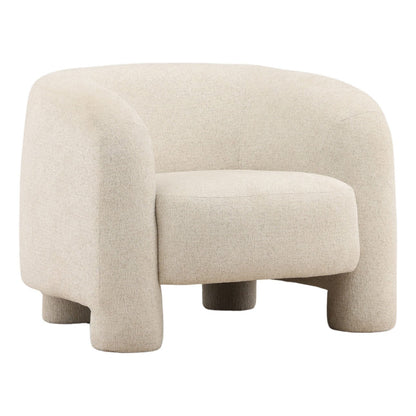 Oatmeal Chenille Fabric Chair 37.5 in Wide