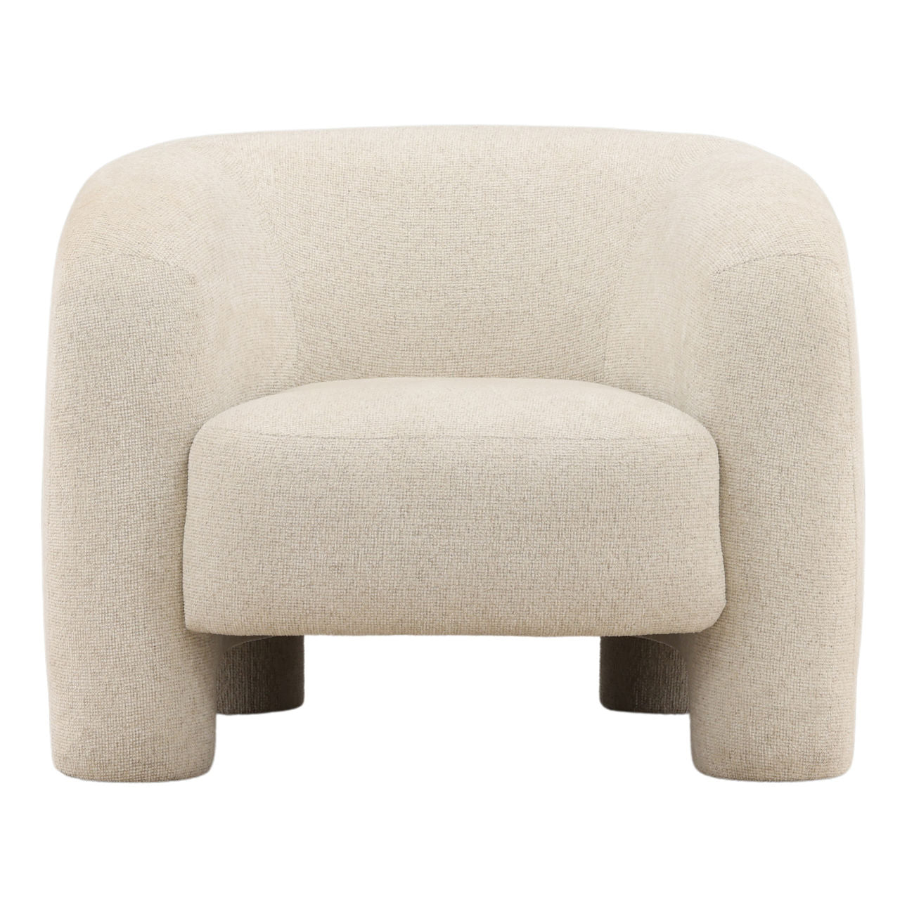 Oatmeal Chenille Fabric Chair 37.5 in Wide
