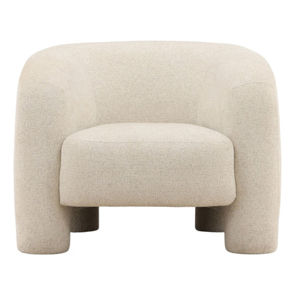 Oatmeal Chenille Fabric Chair 37.5 in Wide