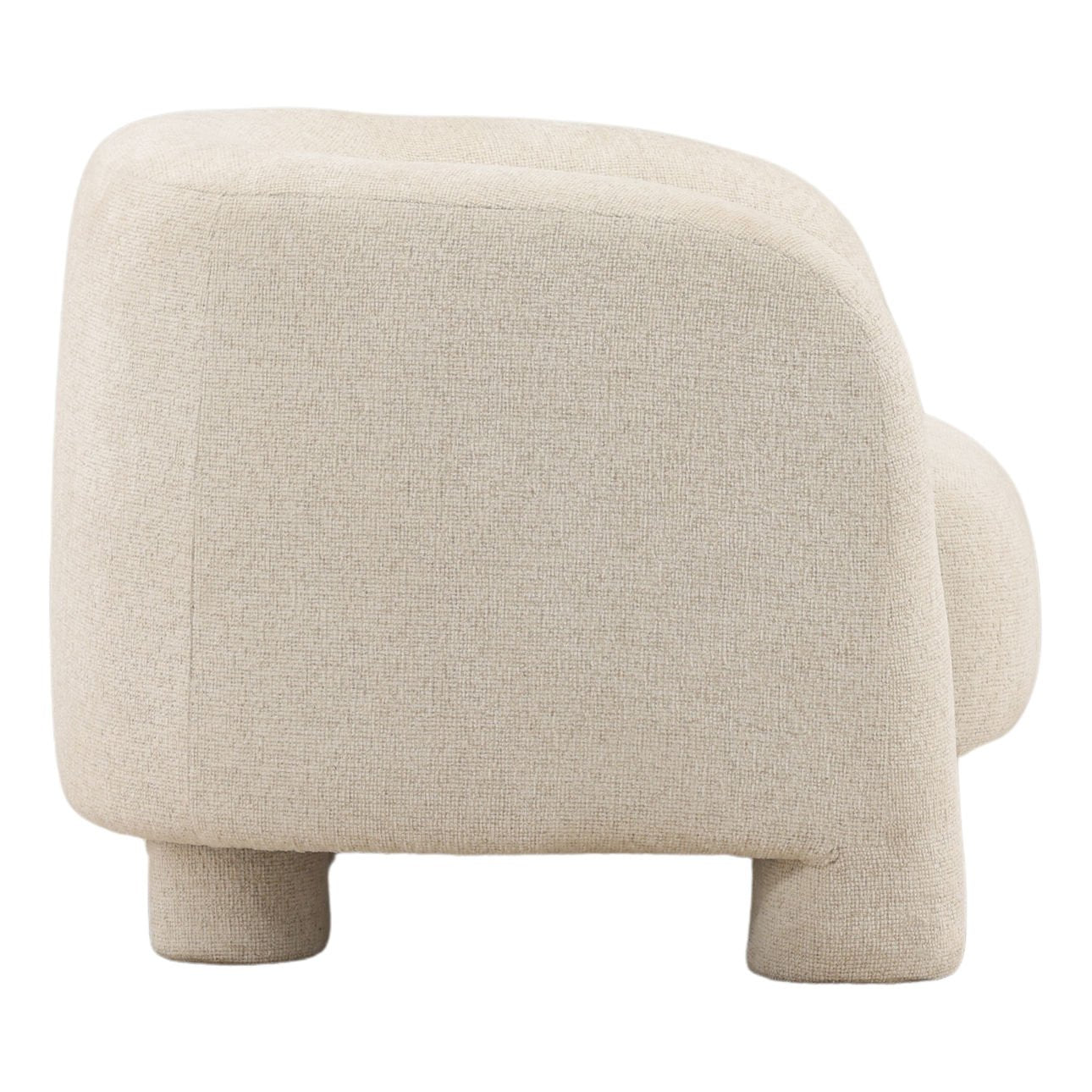 Oatmeal Chenille Fabric Chair 37.5 in Wide