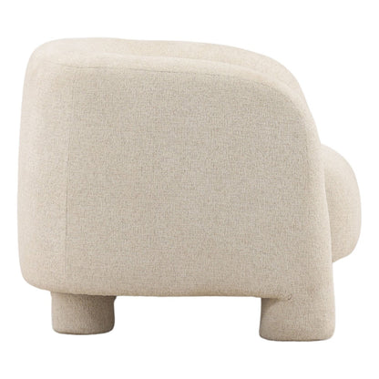 Oatmeal Chenille Fabric Chair 37.5 in Wide