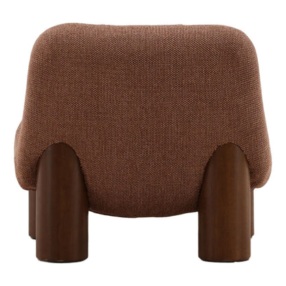 Elevated Chenille Fabric and Rubber Wood Home Accent