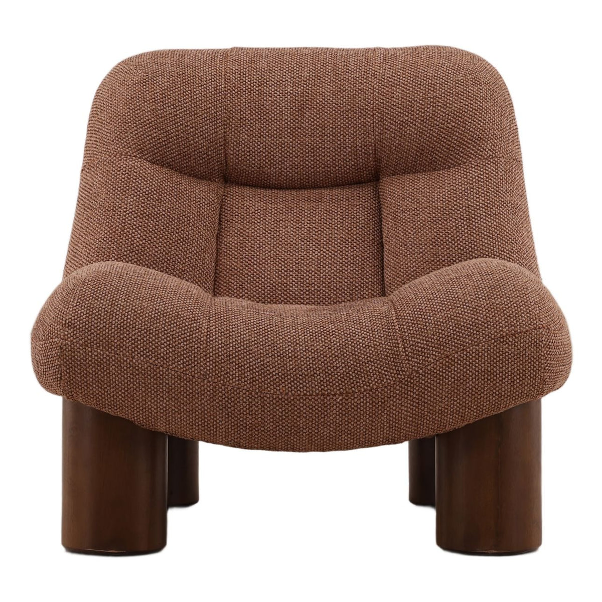 Elevated Chenille Fabric and Rubber Wood Home Accent