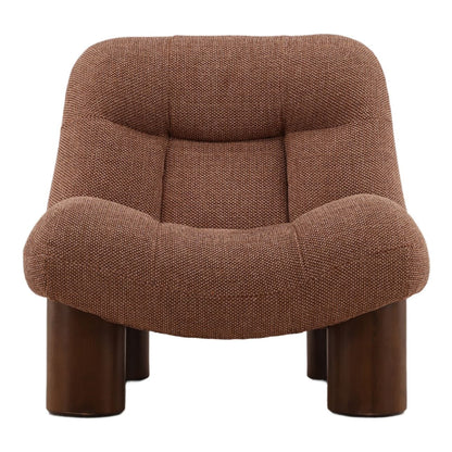 Elevated Chenille Fabric and Rubber Wood Home Accent