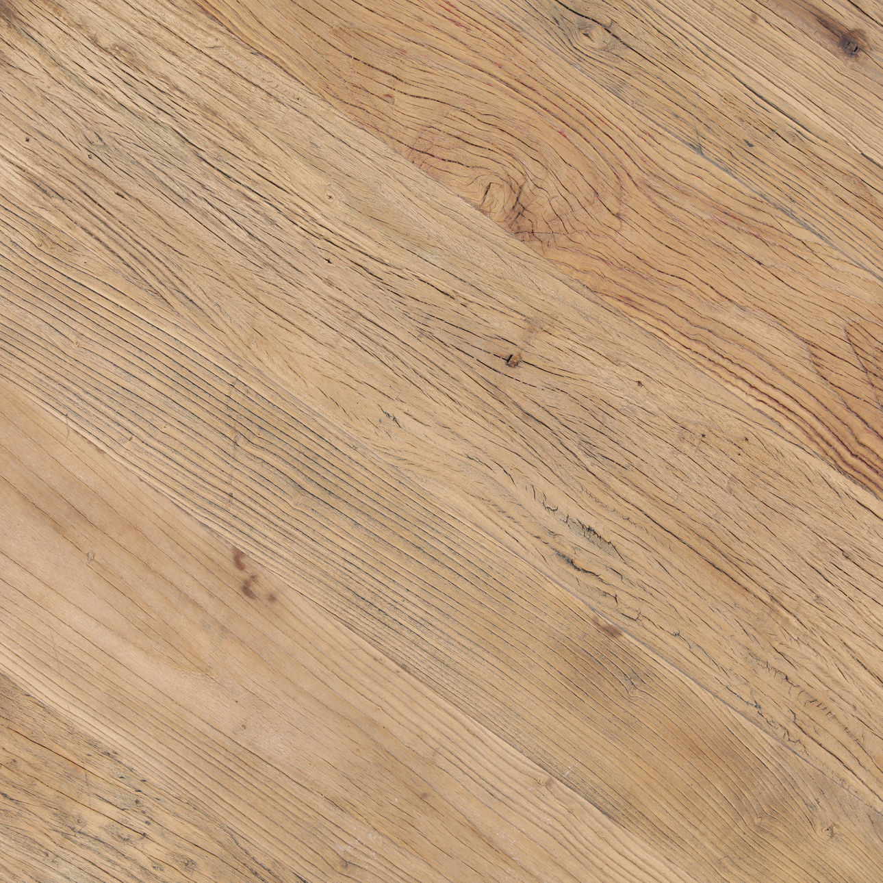Natural Wood Sealed Finish Reclaimed Elm Wood Table 48 in Wide