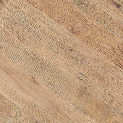 Natural Wood Sealed Finish Reclaimed Elm Wood Table 48 in Wide
